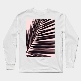 Palm leaf print, nostalgic photography, nature photo Long Sleeve T-Shirt